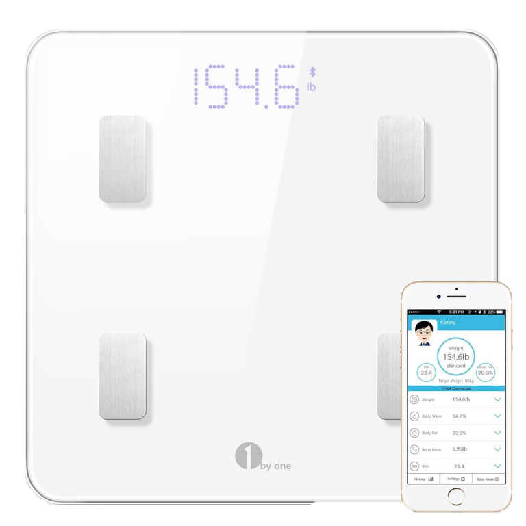 1byone Smart Wireless Digital Bathroom Scale