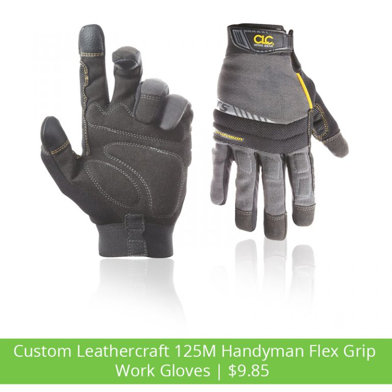 How Much Do Work Gloves Cost - Custom Leathercraft 125M Handyman Flex Grip Work Gloves