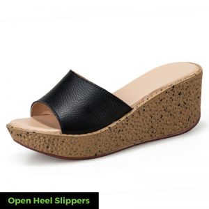 Open Heel Slippers - WITH TEXT