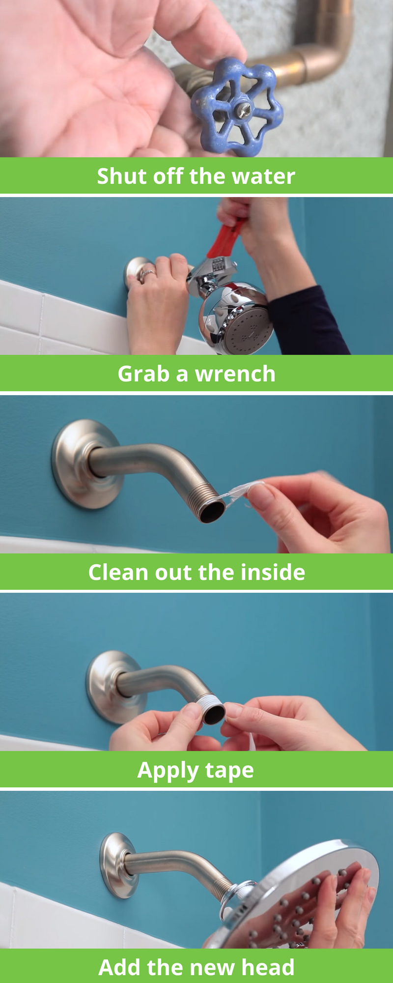 How to Install a New Shower Head - WITH TEXT