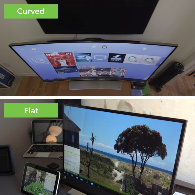 Curved vs. Flat Monitors - opt 2 - WITH TEXT